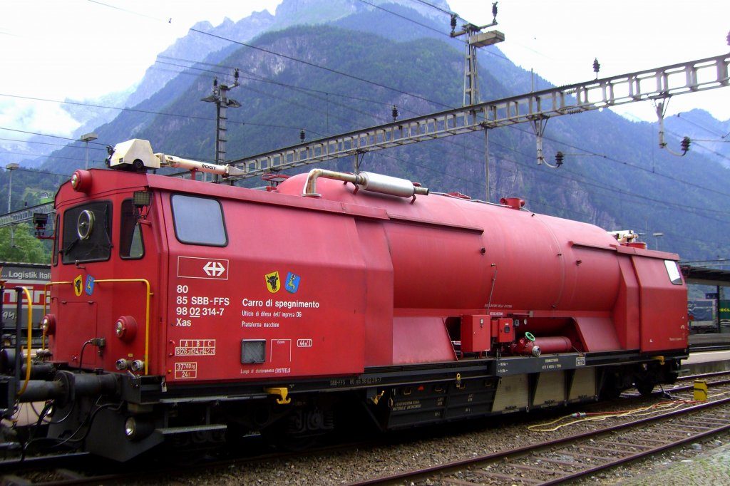 Teil des Lsch- und Rettungszuges der SBB, aufgenommen am 29.07.2007 in Erstfeld.