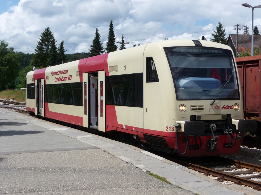 Und erreicht eine halbe Stunde spter den Bahnhof Gammertingen. 06.07.2009