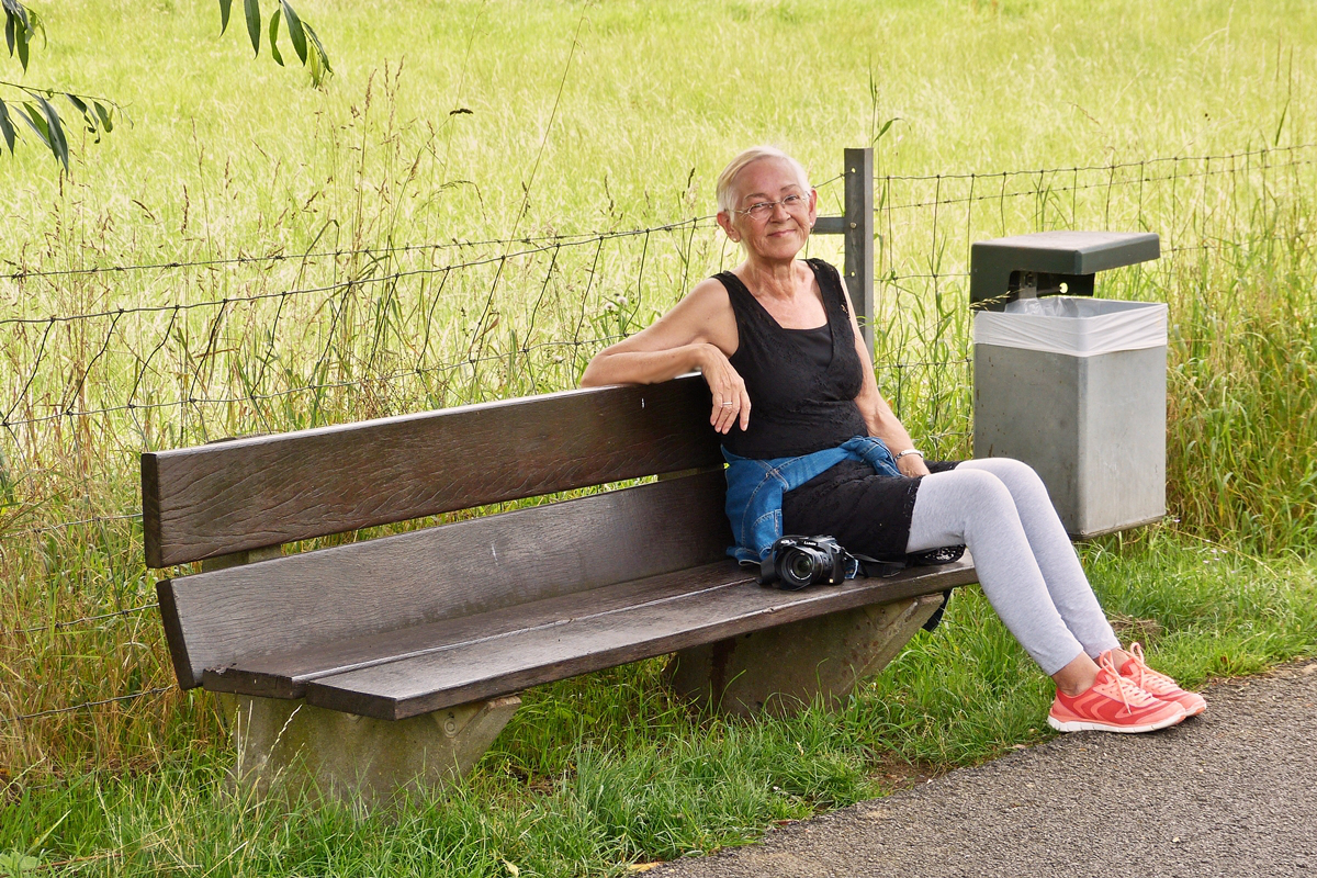 . Auf der Oma Bank an der wunderschnen luxemburgischen Nordstrecke sind noch einige Pltze frei. 30.07.2016 (Hans)