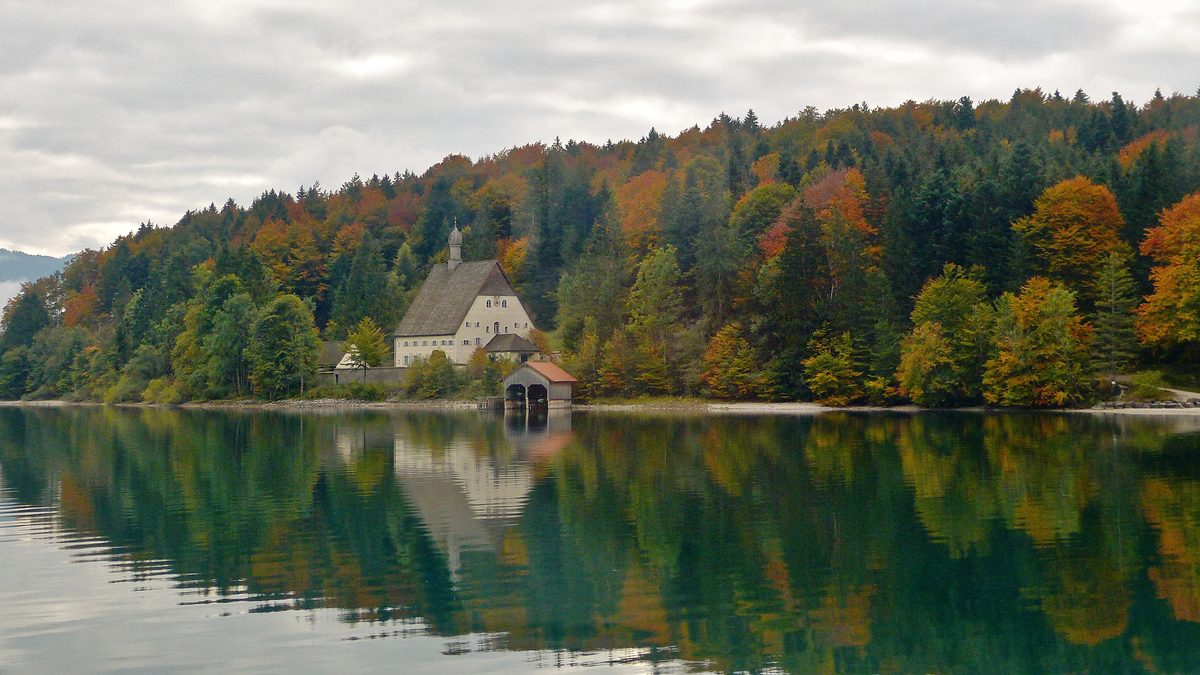 . Aussicht ber den Walchensee in Richtung Klsterl. 10.10.2015 (Hans)