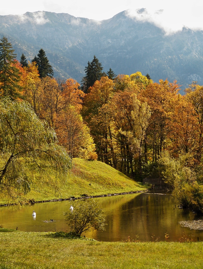 . Herbst in der Parkanlage von Schloss Linderhof. 09.10.2015 (Hans)