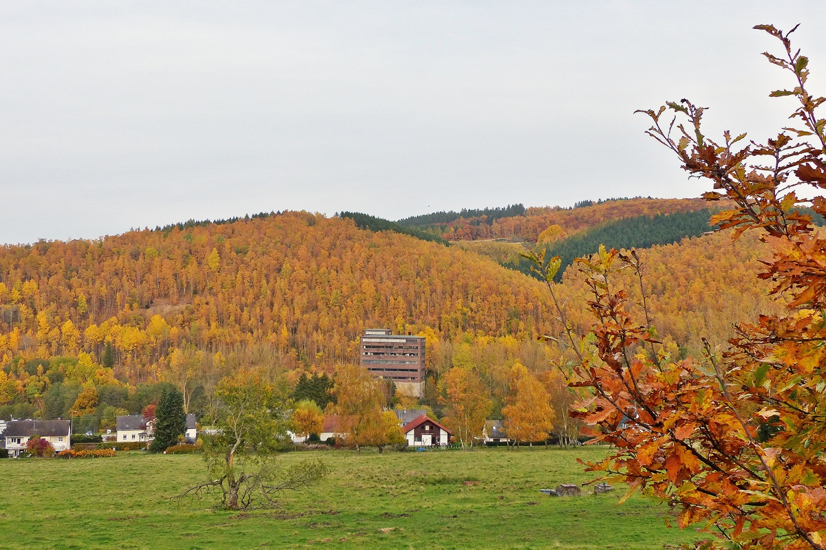 . Herbst im Stdtchen Herdorf - Aussicht auf die Erzgrube  San Fernando . 30.10.2015 (Jeanny)