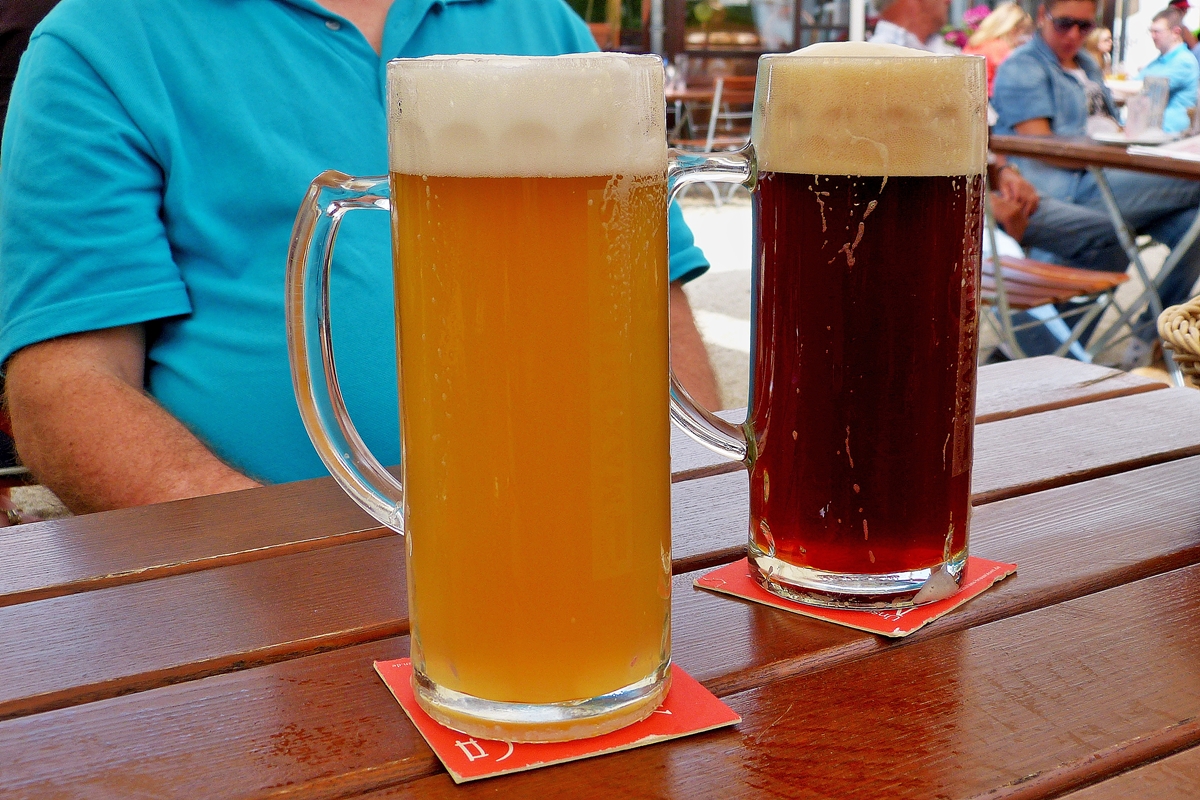 . Zum Glck gab es ein erfrischendes Bier dazu. Lahnstein, 25.05.2014 (Jeanny)