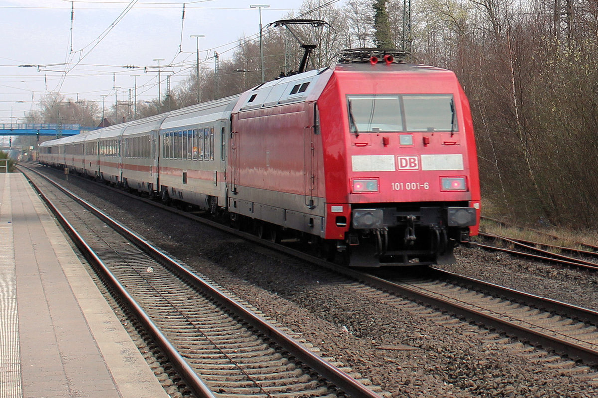 101 001-6 auf den Weg nach Hamburg. Tostedt, den 11.04.2018