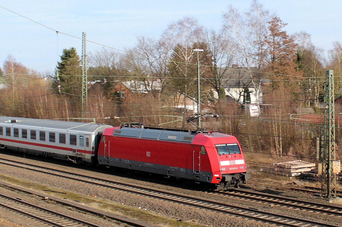 101 073-5 auf den Weg nach Hamburg. Tostedt den 12.03.2017