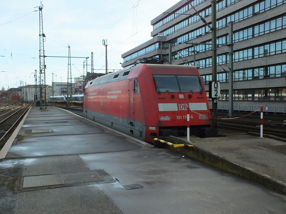 101 119 ist am 7.1.14 im Bahnhofsbereich von Hannover HBF abgestellt.