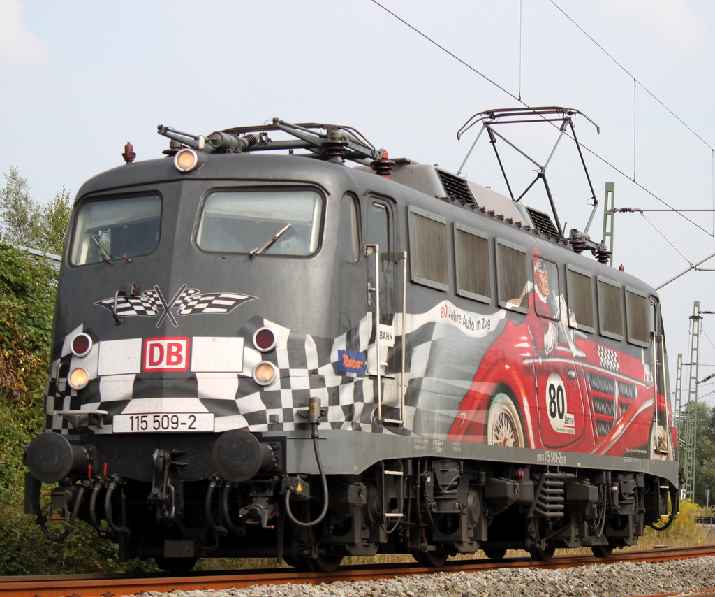 115 509-2 als Tfzf 77860 von Stralsund Hbf nach Rostock Hbf bei der Einfahrt im Rostocker Hbf.30.08.2013