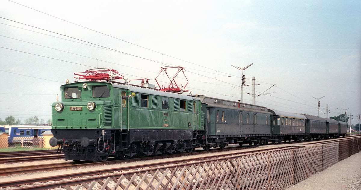 150 Jahre Eisenbahn in Österreich: ÖBB 1670.104 Strasshof 12.09.1987