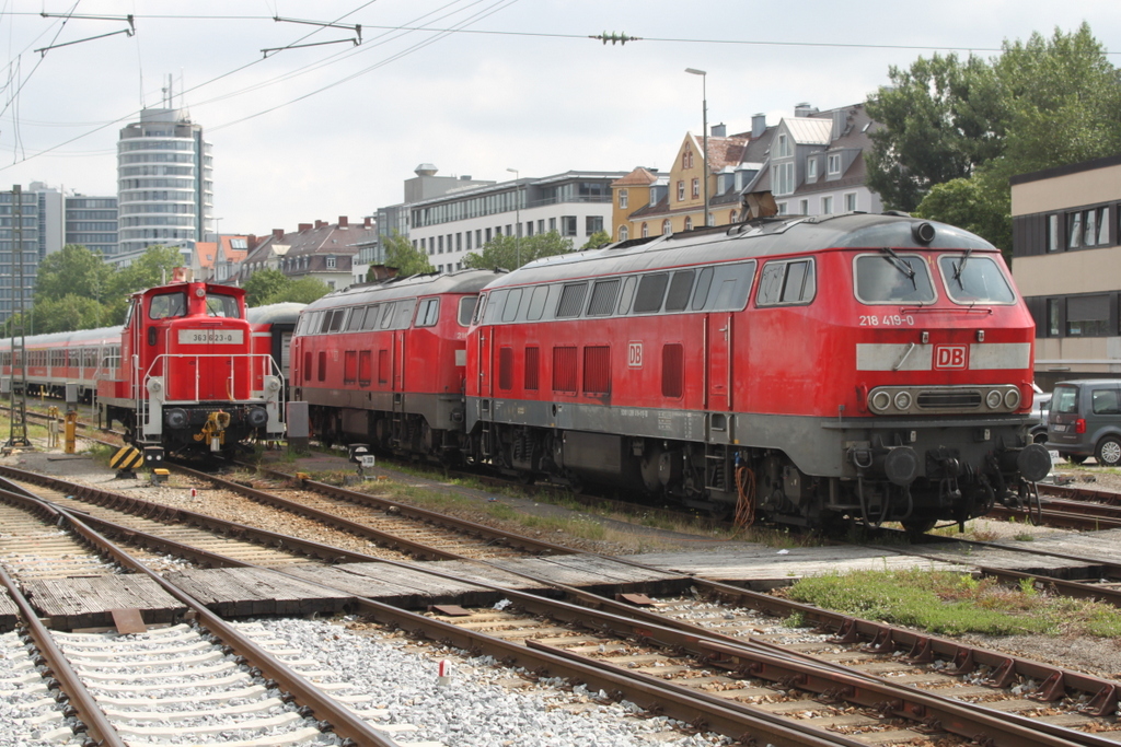 218 419-0 abgestellt in Mnchen Ost.22.07.2016