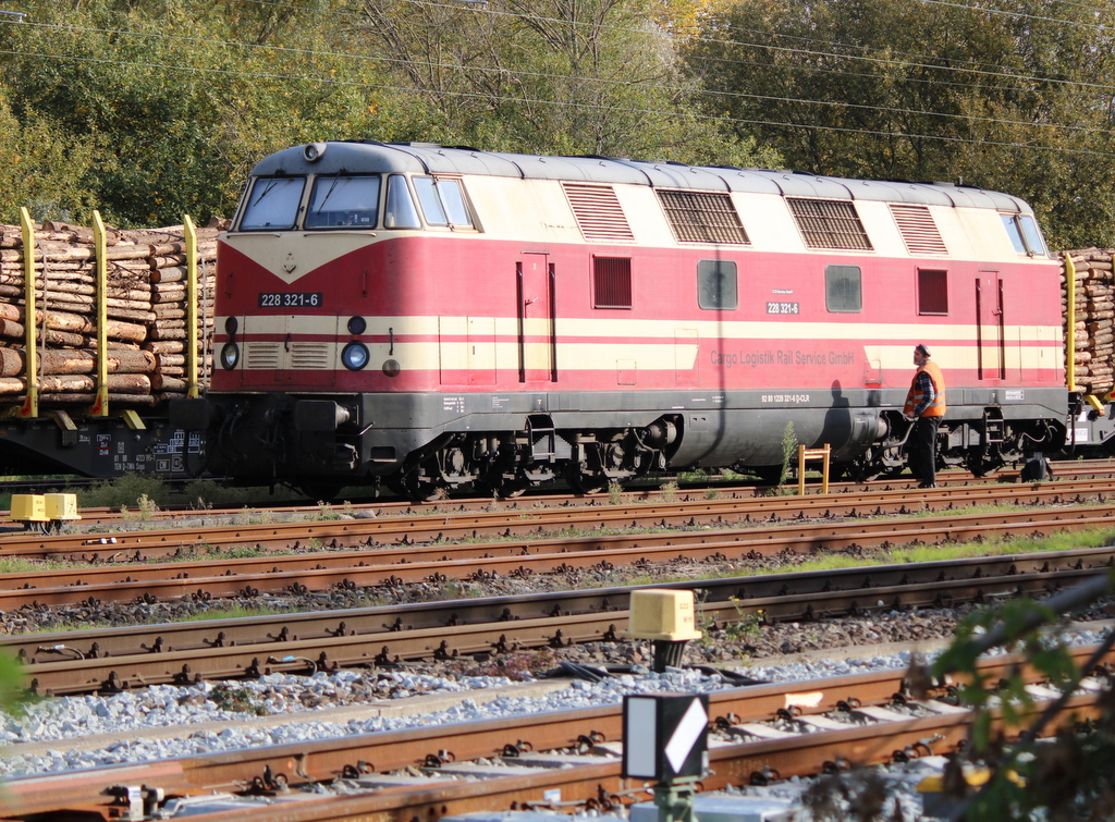 228 321-6 stand am Nachmittag des 23.10.2020 in Rostock-Bramow.