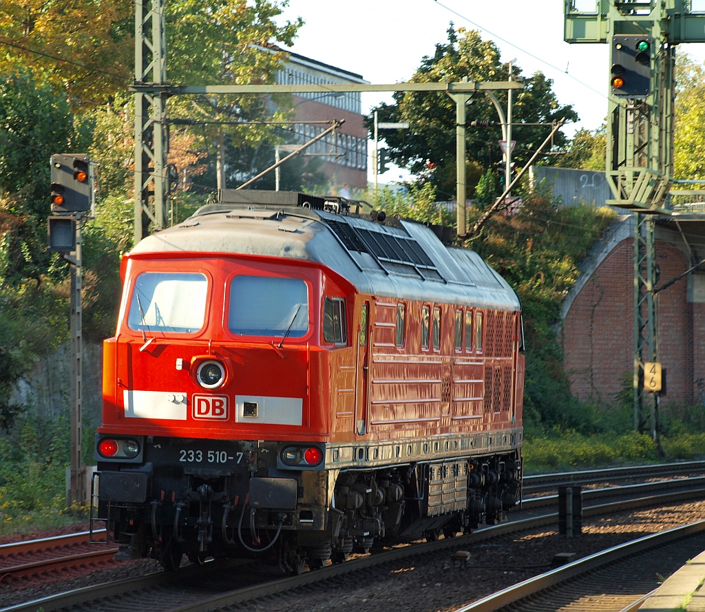 233 510-7 dieselte am 30.09.2011 durch Hamburg-Harburg.