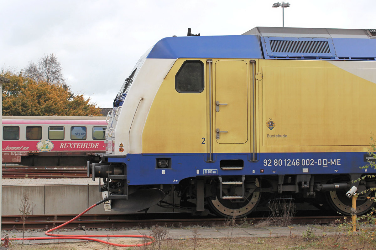 246 002-0 am 30.10.2016 in Bremervörde / EVB Betriebshof.