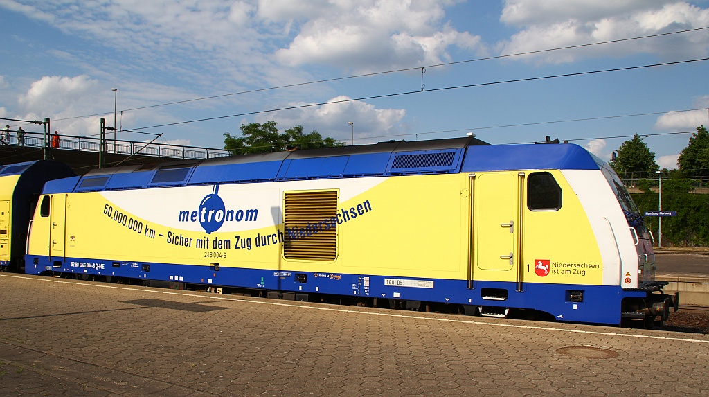 246 004-6 der Metronom im Portrait. HH-Harburg 30.06.12