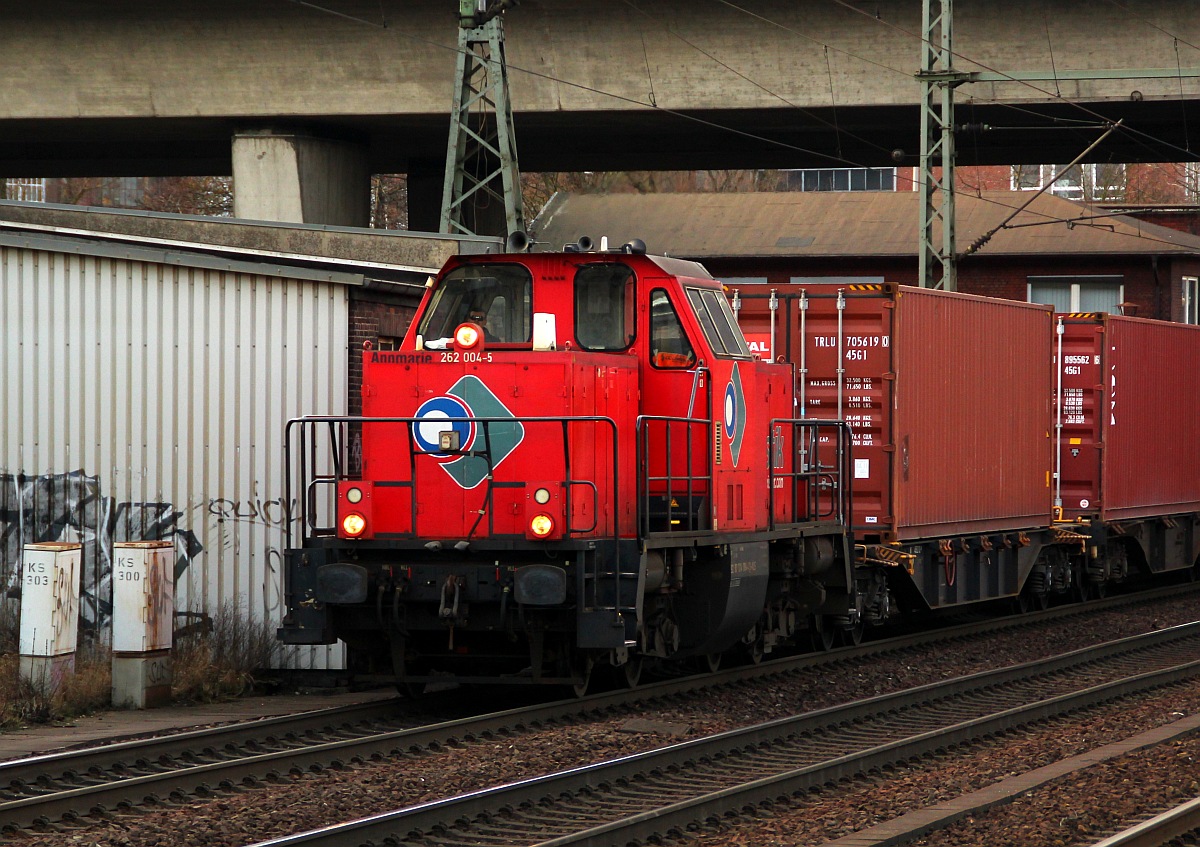 262 004-5  Annemarie (214 004-4) eine ex DB Rangierlok aus Nürnberg ist jetzt für C&C Logistik im Hamburger Raum unterwegs. 03.03.12