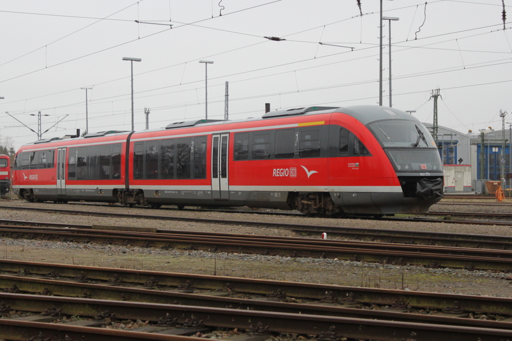 642 578 abgestellt im BW Rostock Hbf.21.01.2017