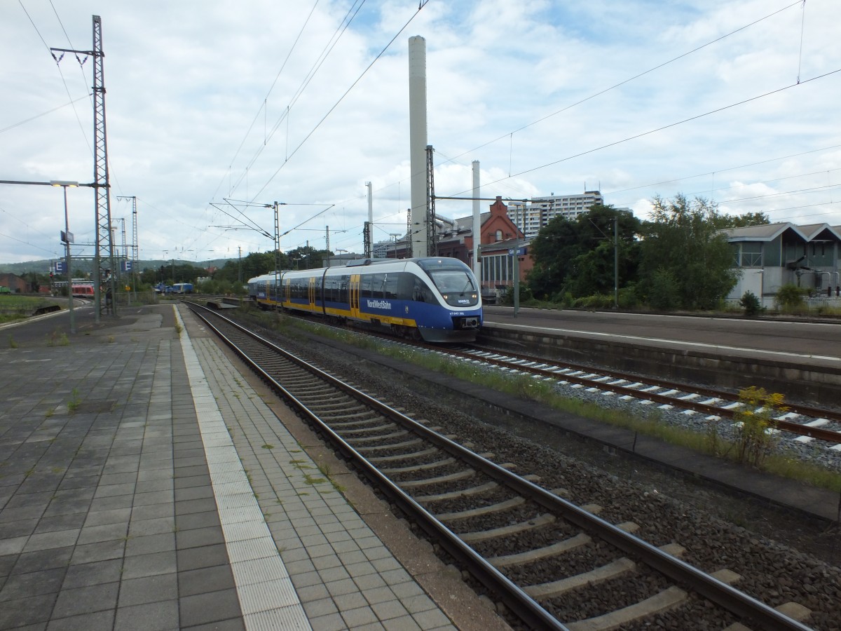 643 301 der NWB fährt am 13.08.14 in Göttingen ein.