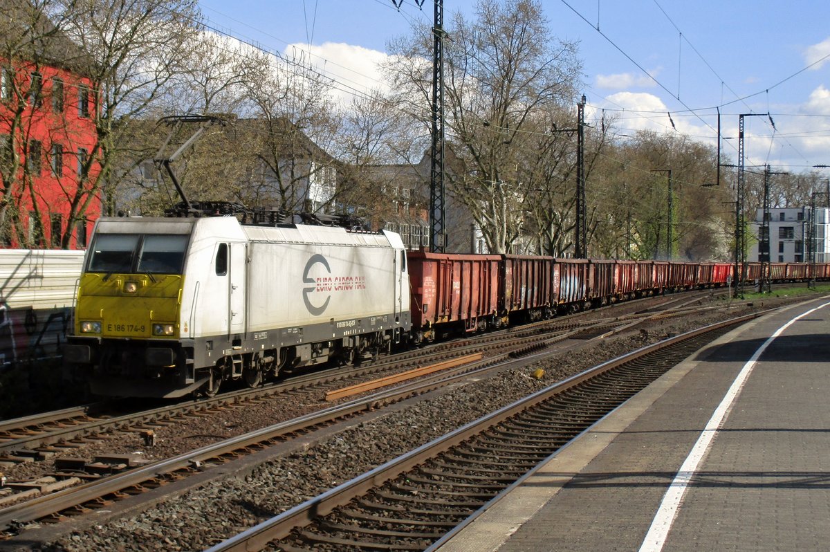 Am 20 Jänner 2017 durchfahrt ECR 186 174 hier den 1.Mal Köln Süd.