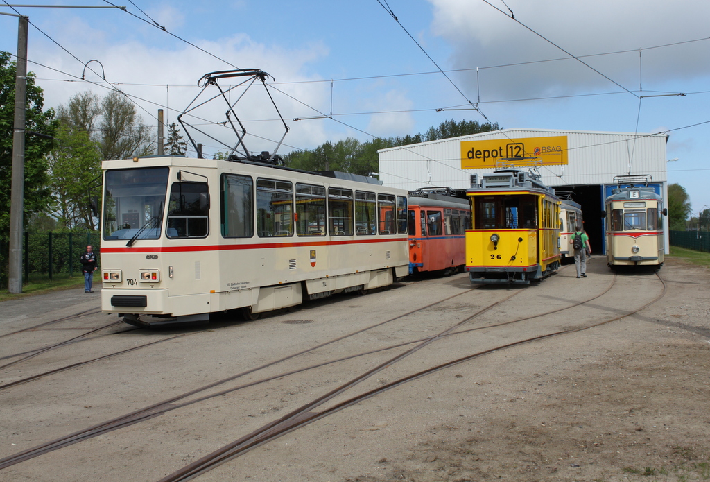 Am Vormittag des 20.05.2017 standen die Exponaten des Depot 12 in Rostock-Marienehe vor der Wagenhalle.