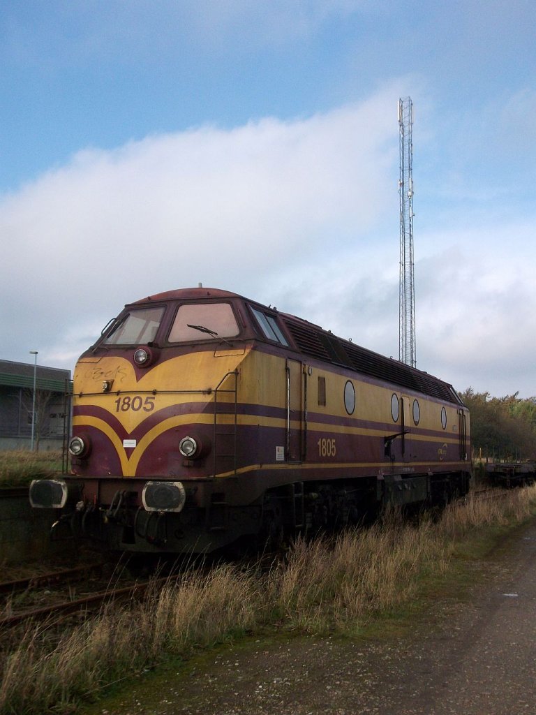 Anscheinend erwartet man Diesel-Diebe in Padborg und hat gleich darauf hingewiesen das es sich hier nicht lohnt....CFLCA 1805 abgestellt im Gbf Padborg. 03.11.2012