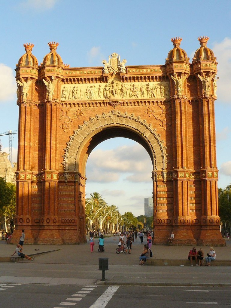 Arco de Triunfo de Barcelona. Passeig Llus Companys, Barcelona 03-09-2014.