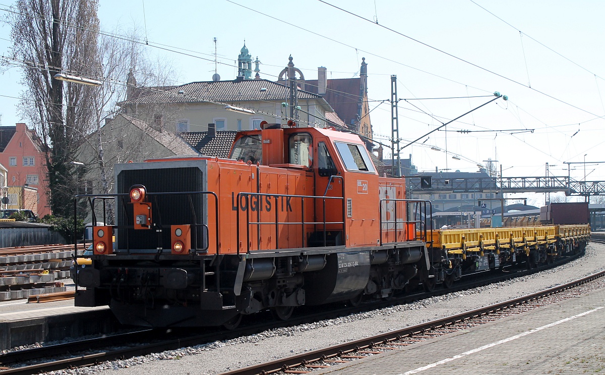 BBL 20 214 028-3 mit Abraumzug Lindau Hbf 27.03.2017