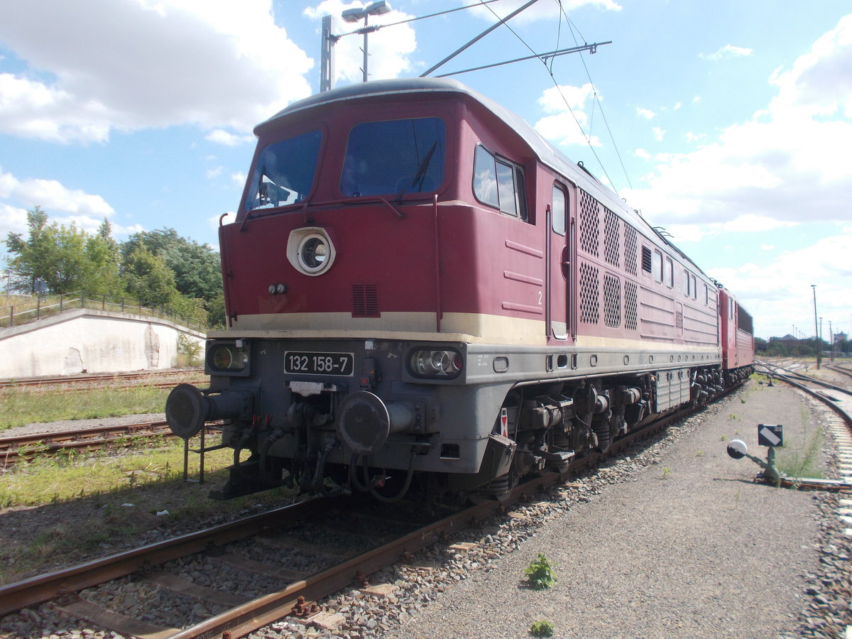 Bei einem Abstecher nach Angermnde konnte ich dort,am 11.August 2019,dort die LEG 132 158 fotografieren.