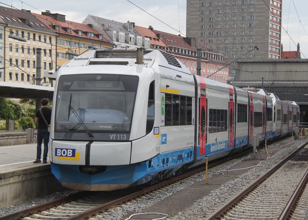 BOB VT 113 stand am 29.08.2014 in Mnchen Hbf spter ging es nach Bayrischzell.