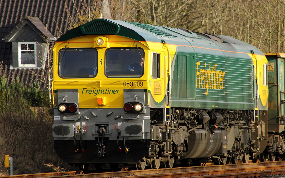 BRLL/Freightliner 1266 119-7(REV/EMD/02.04.2015) war heute mit einem Düngerzug zu Gast im Norden in Jübek. 01.03.2017