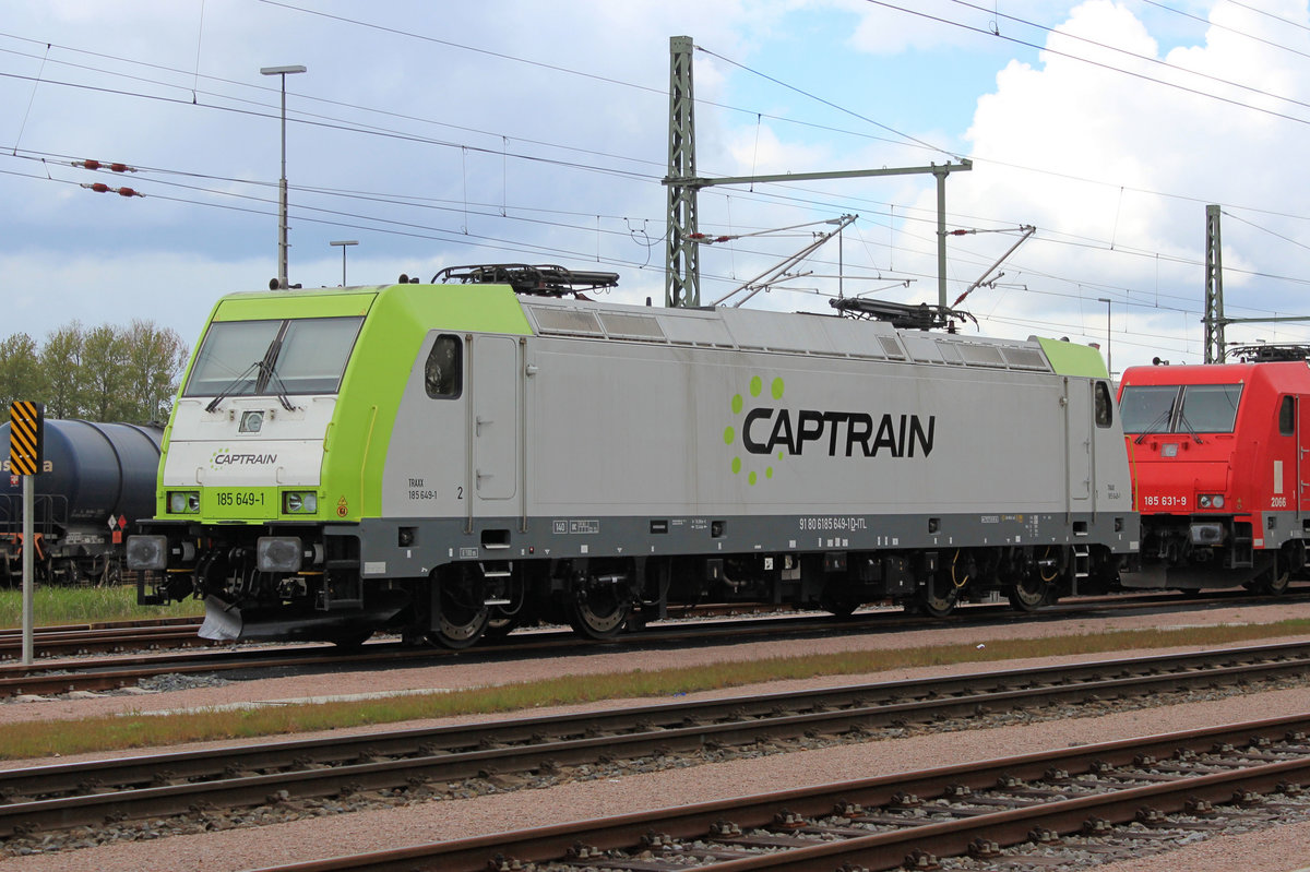 CAPTRAIN - 185 649-1 am 29.04.2017 in Hamburg - Hohe Schaar.