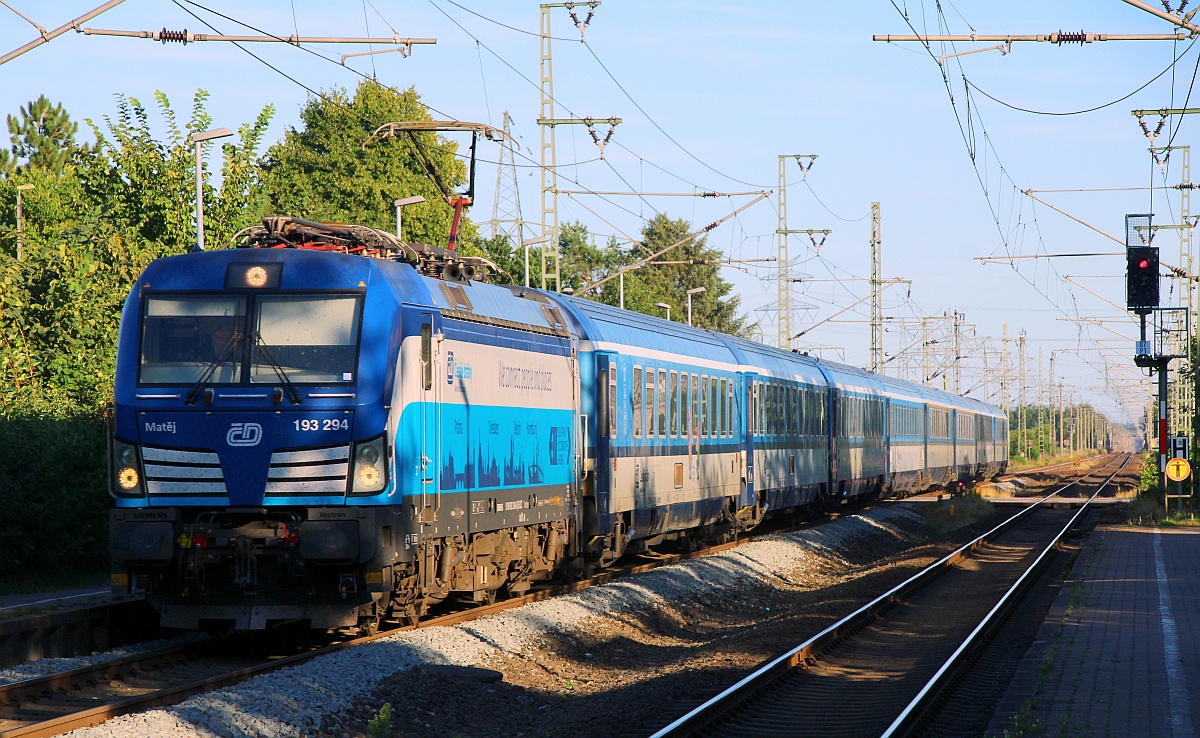 CD/ELL 193 294-6 mit IC 174 Prag - Flensburg, Jübek 10.08.2022