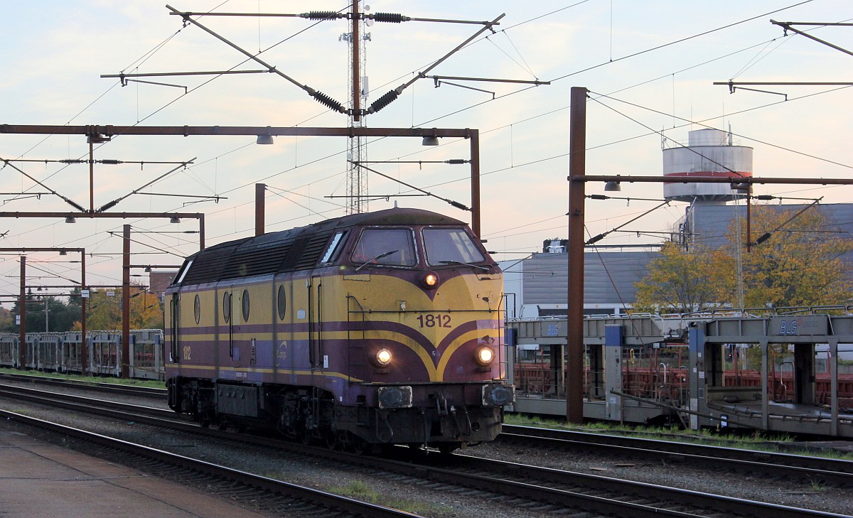 CFL 1812 dieselt gemütlich durch den Bhf Pattburg. 12.10.2018