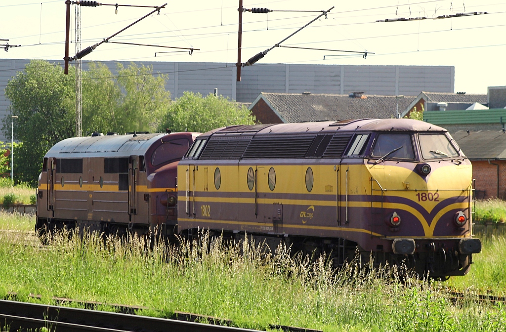 CFL Cargo/DK MX 1029 und CFL Cargo/L 1802 rollen hier langsam in die Abstellung im Gbf Padborg. 09.06.2013