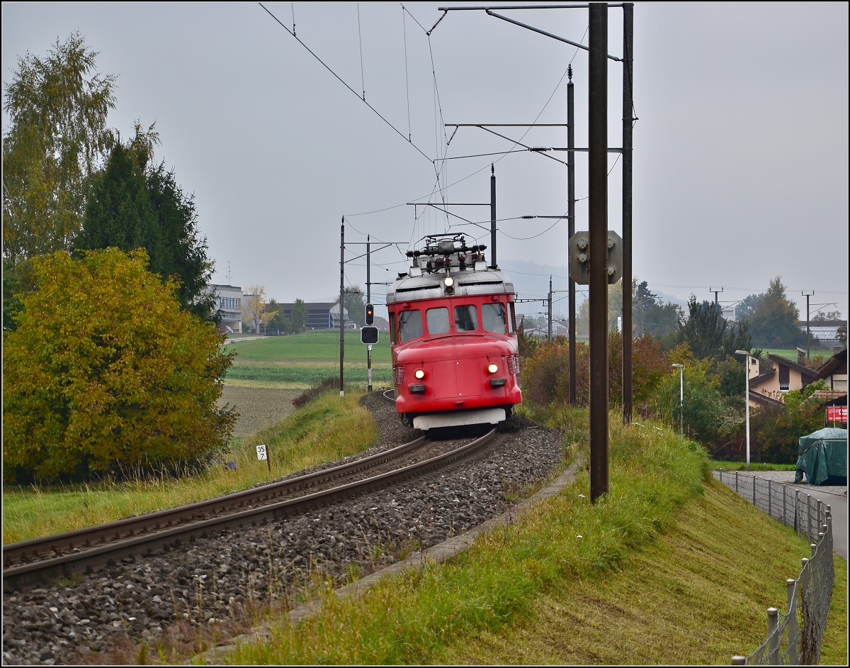 Churchill-Pfeil RAe 4/8 unterwegs auf der Seelinie bei Mammern. Oktober 2011.