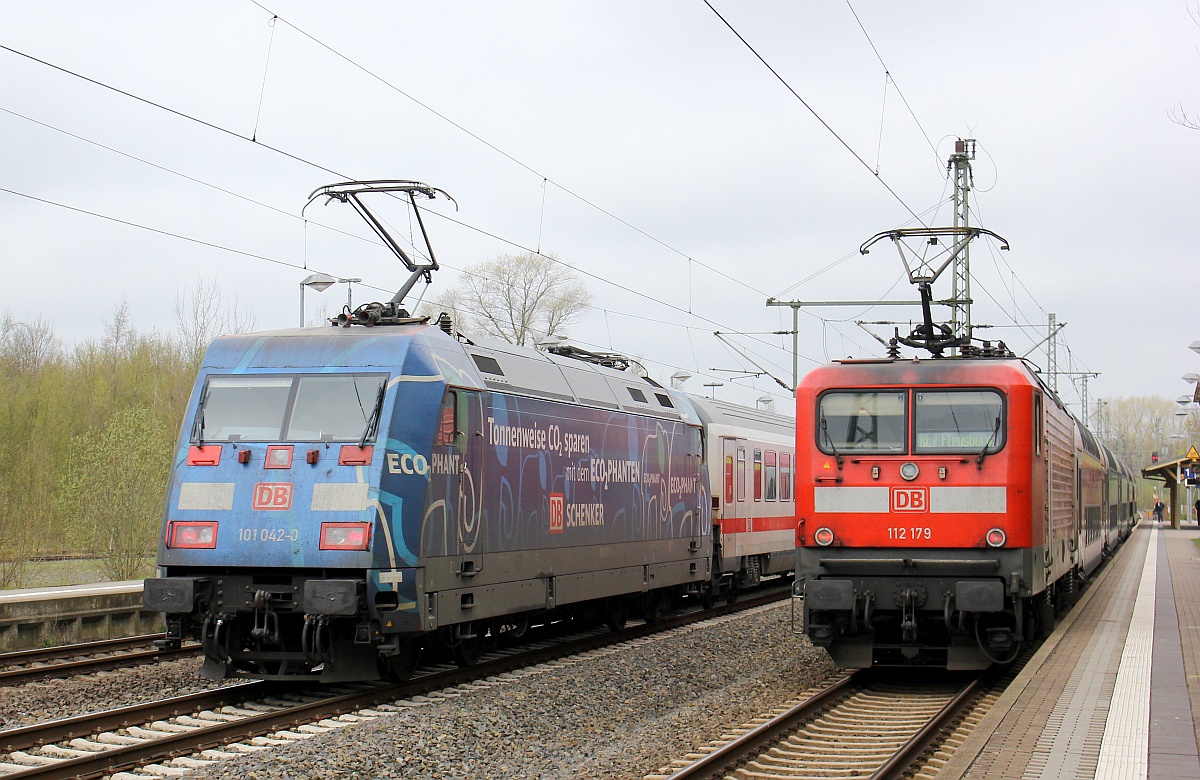 DB 101 042 und 112 179 Schleswig 21.04.2017