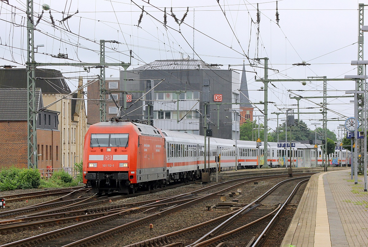 DB 101 112-1 mit IC Leerpark nach Flensburg Neumünster 05.08.2016