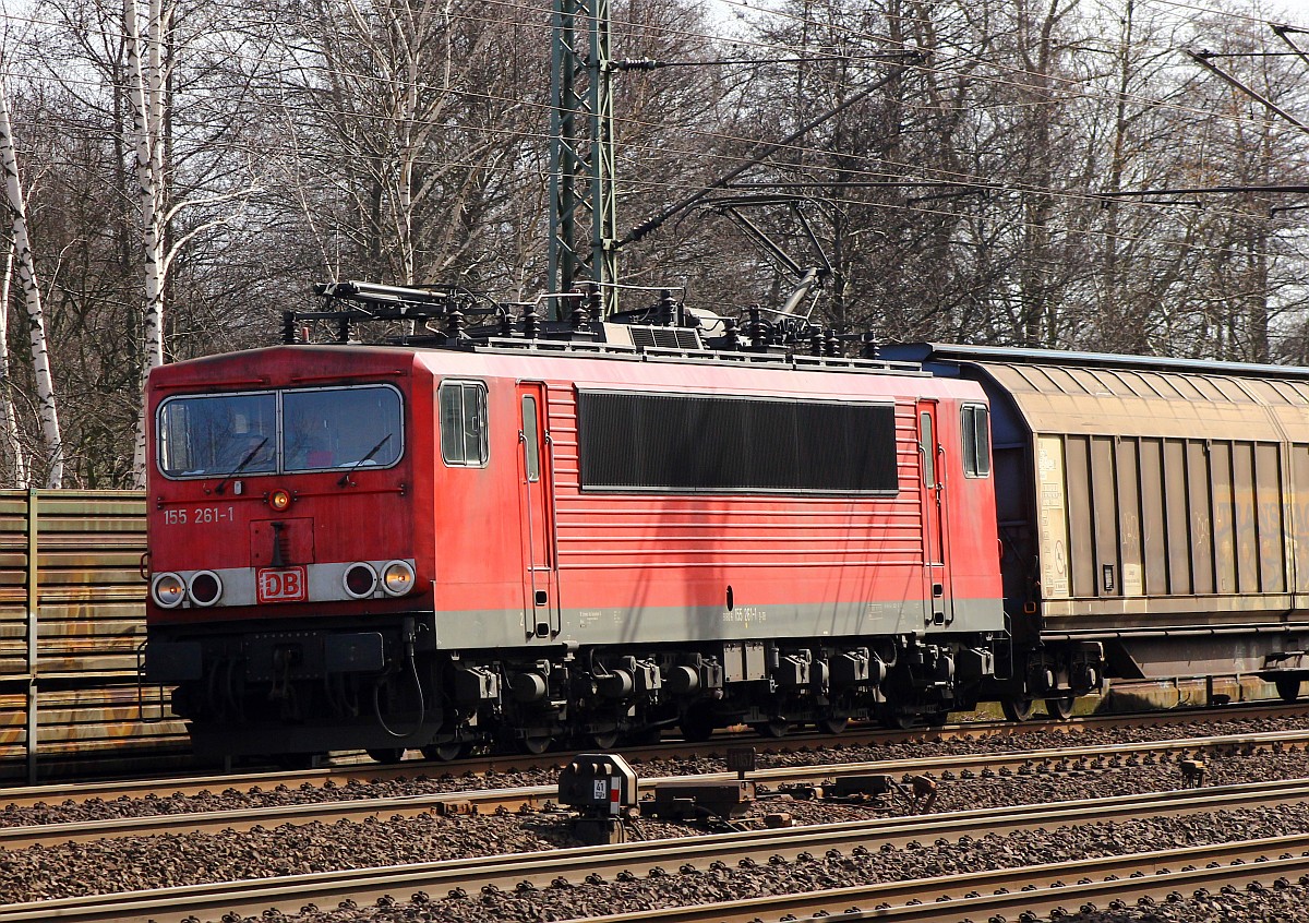 DB 155 261-1(Unt/BCS X/29.11.11)mit Misch Gz aufgenommen in HH-Harburg 01.04.2015