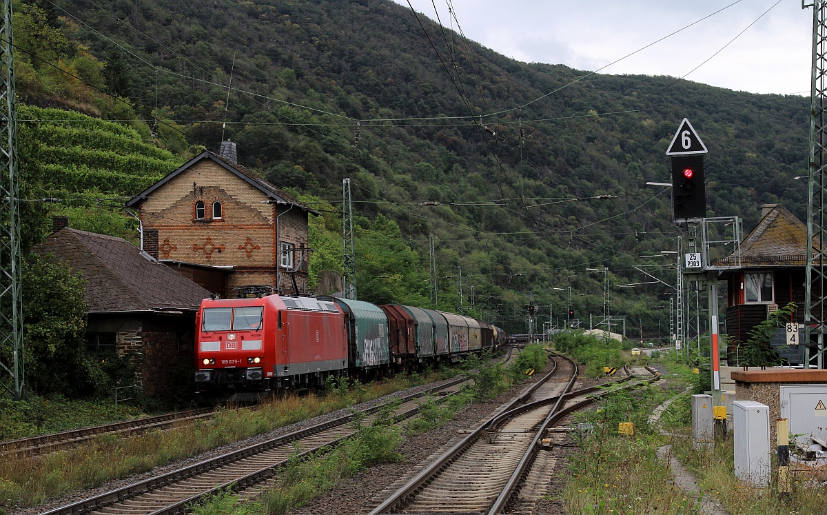 DB 185 079-1 mit Coil Transport. Kaub 16.09.2021