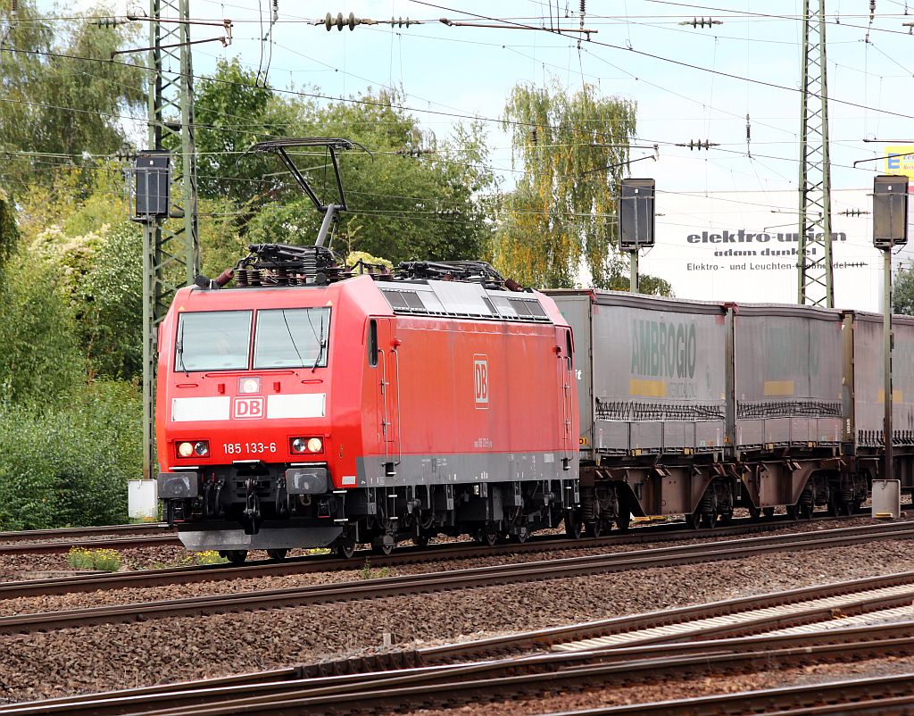 DB 185 133-6 durchfährt hier Koblent-Lützel mit einem  Ambrogio  KLV am Haken. 29.09.2012