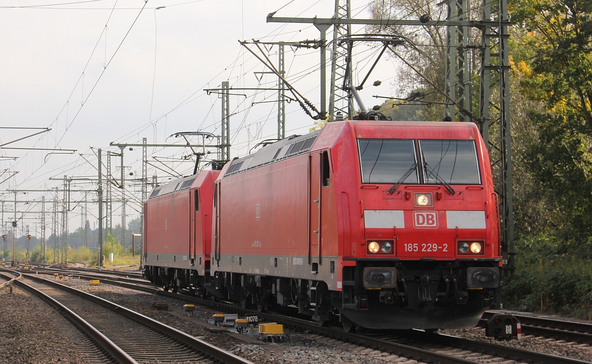 DB 185 229-2 (REV/LMR 9/16.04.13, Verl/AM/08.04.21) und 185 311-8/LMR 9/25.06.15) HH-Harburg 03.10.2020