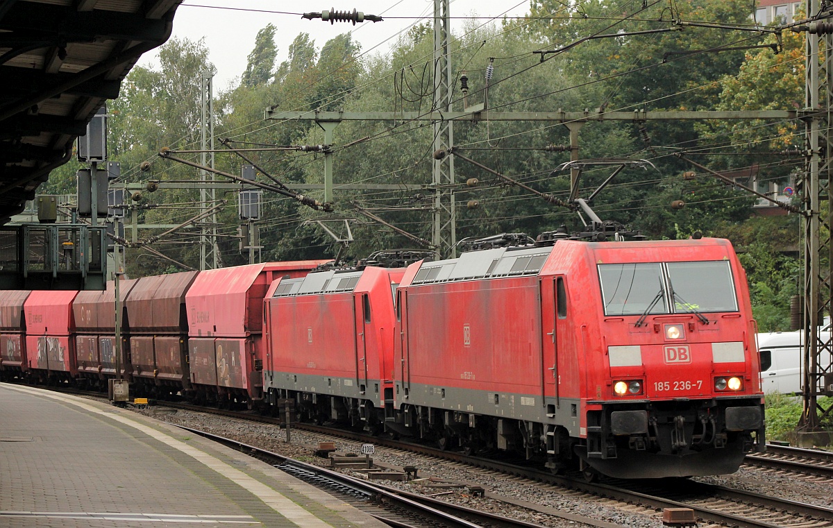 DB 185 236-7 und (REV/LD X/14.05.13,Verl/WRS 9/25.04.21) und 185 297-9 (REV/LD X/06.07.15) HH-Harburg 03.10.2020