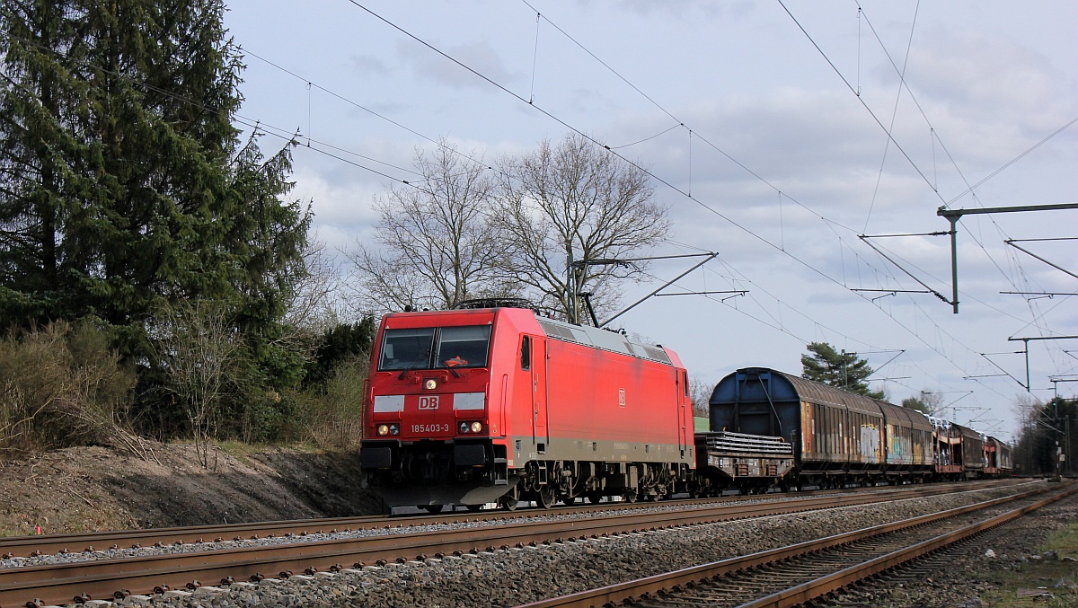 DB 185 403-3 mit Gz gen Norden. Owschlag 10.04.2021