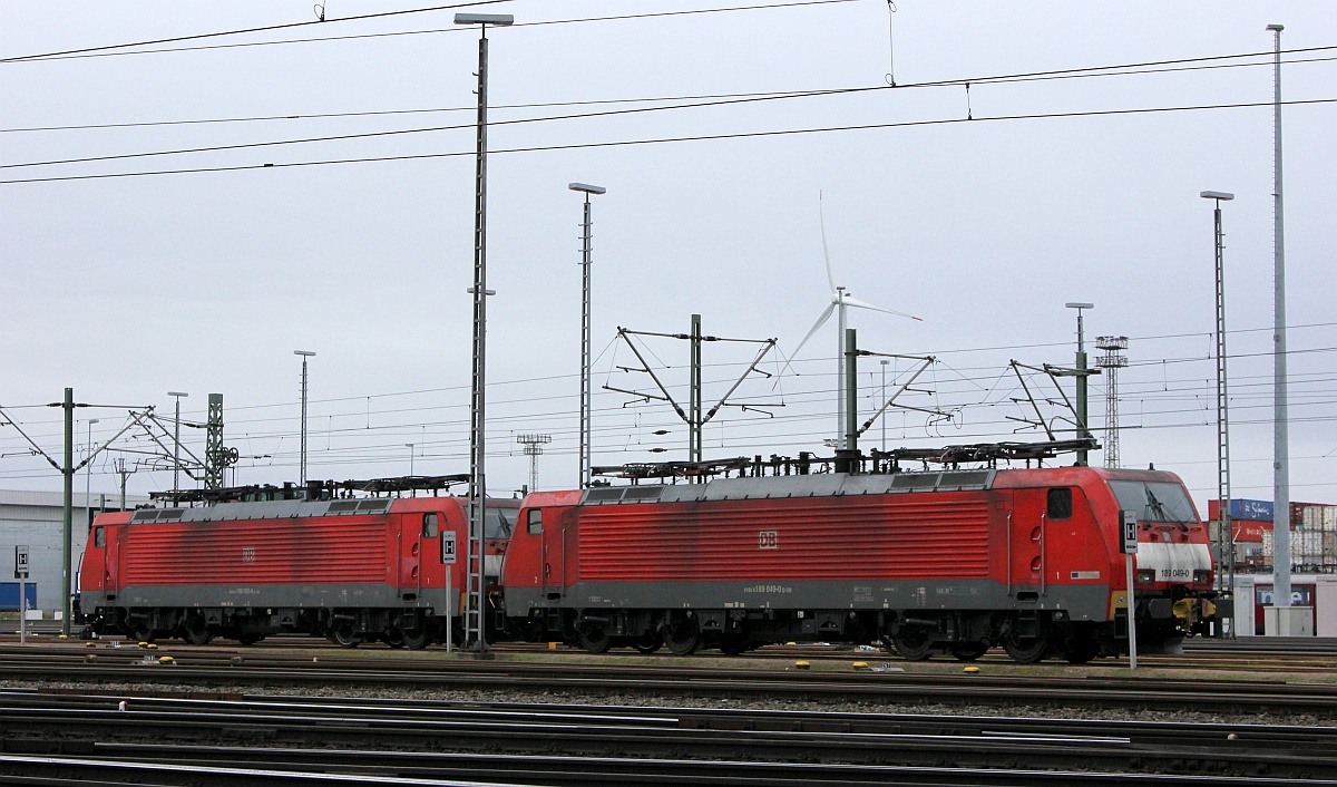 DB 189 049-0 und 189 050-8, HH-Waltershof 29.01.2021