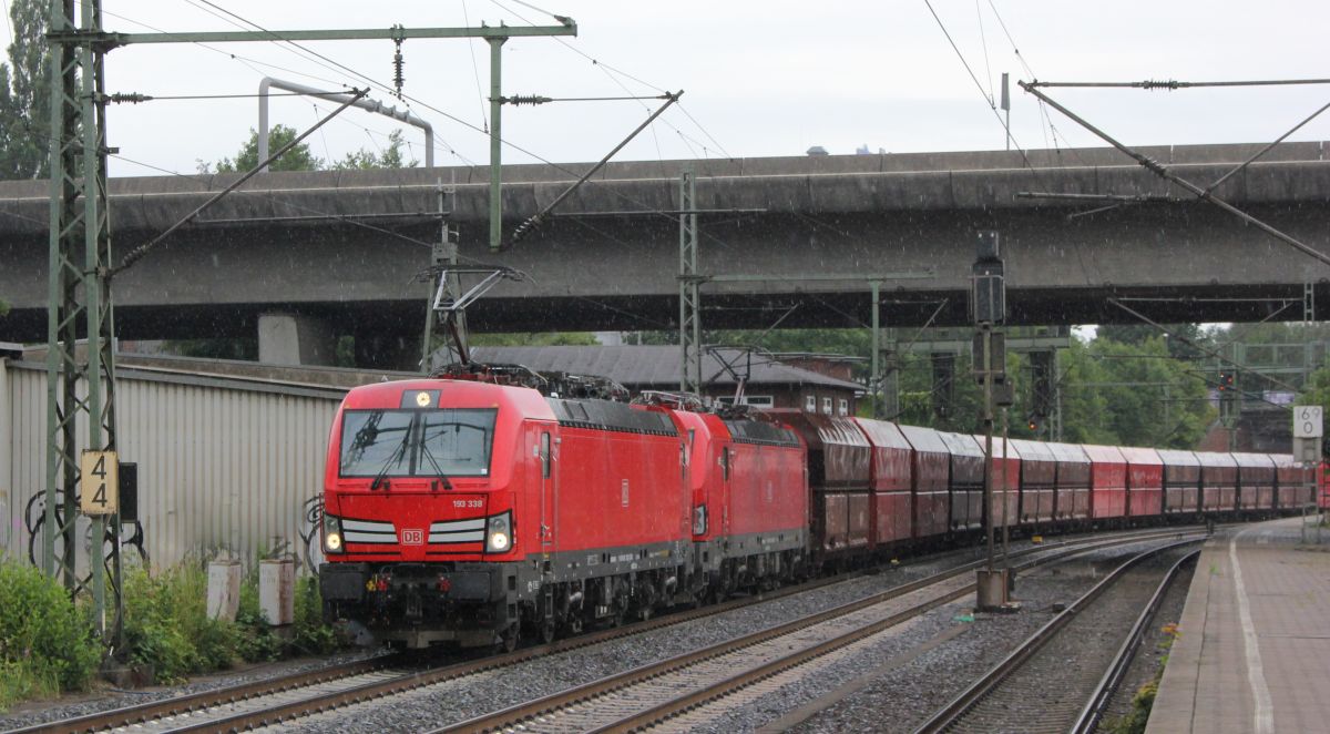 DB 193 338-1(REV/MMAL/25.07.18)und 193 331-6(REV/MMAL/23.05.18) mit Kohlependel. HH.Harburg 06.07.2019