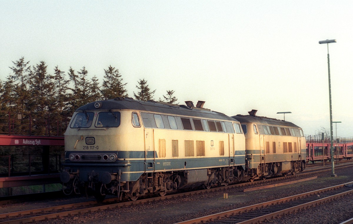 DB 218 117 + 461 Niebüll 27.03.1993