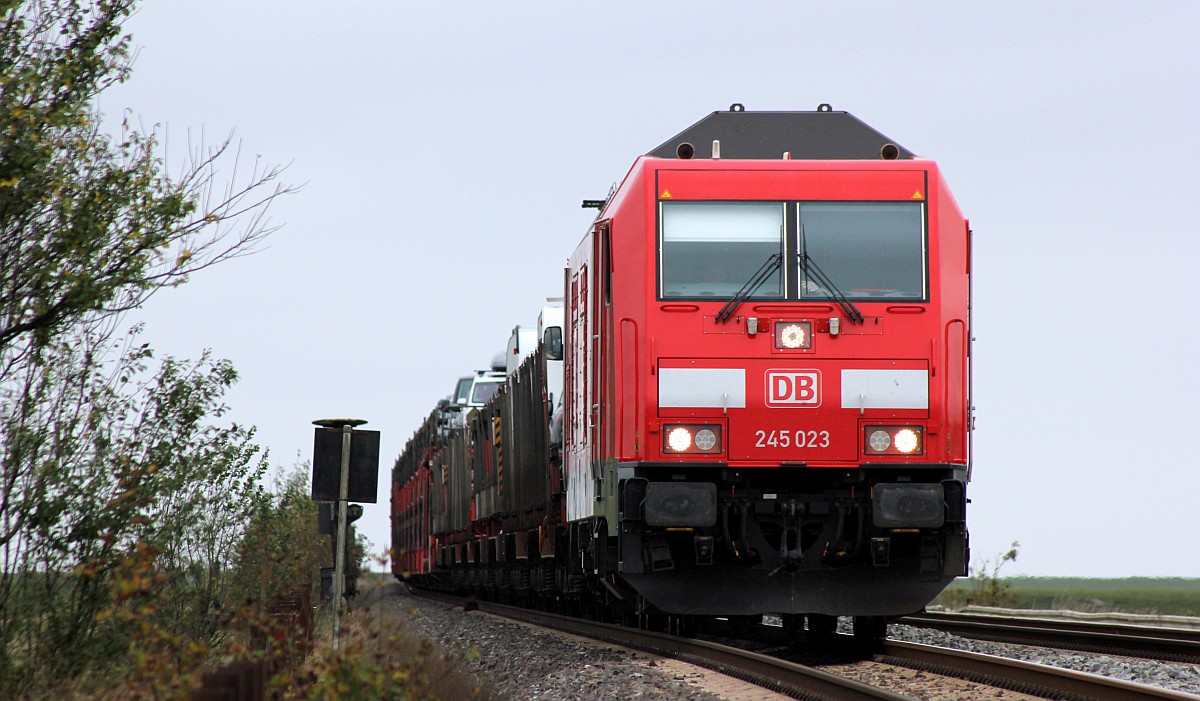 DB 245 023 mit Sylt Shuttle nach Niebüll 19.10.19