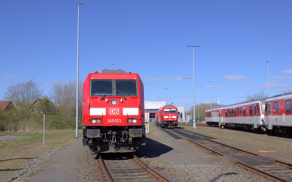 DB 245 023 und re 245 021. Bw Niebll 19.04.2020