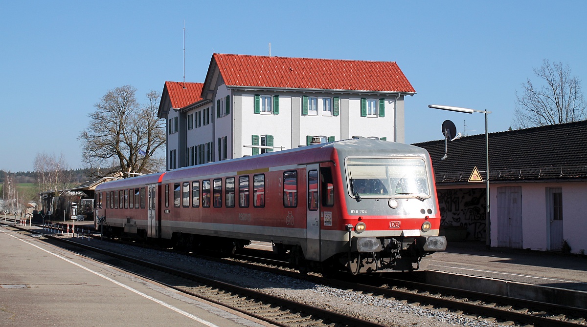 DB 628/928 703 Kißlegg Bhf 27.03.2017