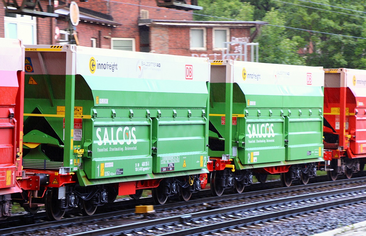 DB/Salzgitter AG/Innofreight  grüne Variante  Sggmmrrs 31 80 4658 315-5 D-DB HH-Harburg 28.05.2022