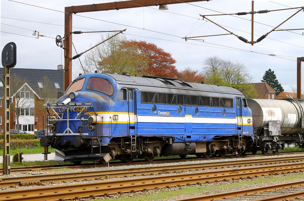 Die Contec MY 1158 ist für ihren Einsatz vor einem Spritzzug mit einer Kamera ausgerüstet, Pattburg/Padborg 03.05.2023