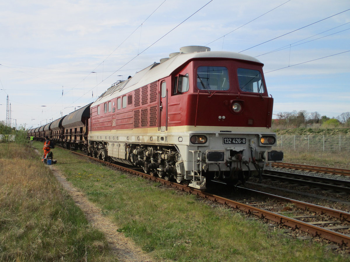 Die NRE 132 426 kam,am 28.April 2020,von Vierow und mußte im Greifswalder Hbf Kopf machen.